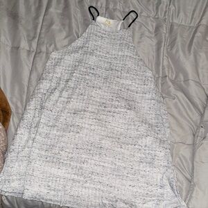 Gray Textured Sleeveless Dress